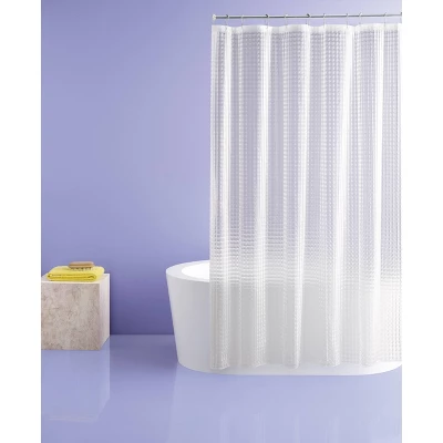 Cubic Shower Curtain Clear - Room Essentials™: PEVA Bathroom Liner, Molded, PVC-Free, Waterproof 2 Cubic Shower Curtain Clear - Room Essentials™: PEVA Bathroom Liner, Molded, PVC-Free, Waterproof - Image 2