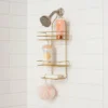 Metal Over The Shower Storage Brass - Room Essentials™: Bathroom Organizer, Gold Tone, 20" High, 10" Long