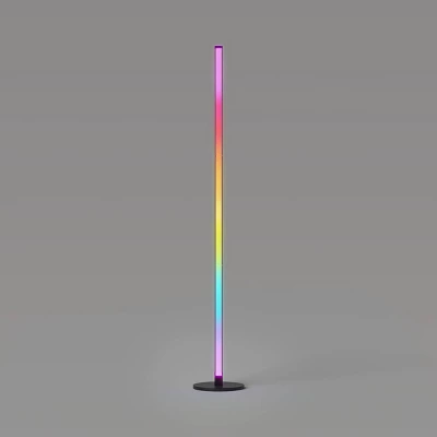 Color Changing LED Floor Lamp With Remote Control Mood And Ambient Lighting Black - Room Essentials™ 1 Color Changing LED Floor Lamp With Remote Control Mood And Ambient Lighting Black - Room Essentials™
