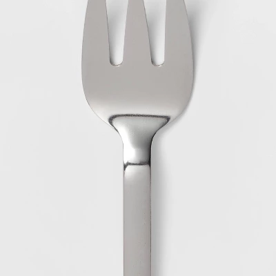 3pc Squared Straight Serving Set - Room Essentials™: Stainless Steel Utensils, Serving Fork & Spoons, Dishwasher-Safe 2 3pc Squared Straight Serving Set - Room Essentials™: Stainless Steel Utensils, Serving Fork & Spoons, Dishwasher-Safe - Image 2