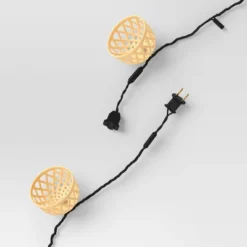 10ct Woven Shaded String Lights With Clear Bulbs - Room Essentials™: LED Lantern, Indoor/Outdoor Use, UL Listed -Room Essentials GUEST 1851056d 06c8 4c3c 9f89 8b4251df0839