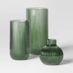 3pc Vase Set Ribbed Glass - Room Essentials™ 9 3pc Vase Set Ribbed Glass - Room Essentials™ -Room Essentials GUEST 191484ea d134 46b3 adae eba4ddfacf1b