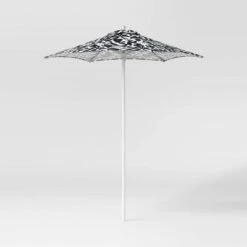 6' Round Outdoor Patio Market Umbrella With Black Pole - Room Essentials™ -Room Essentials GUEST 1ddd4d4f 9ceb 4c65 abd9 542adda8b215