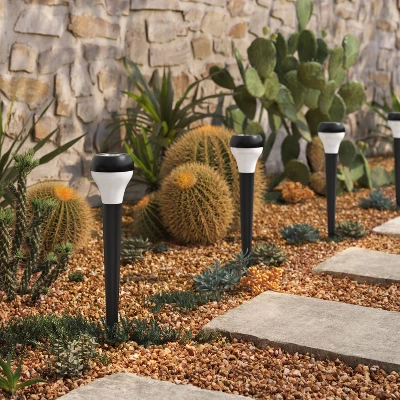 6pk Round Solar LED Outdoor Path Lights Matte Black - Room Essentials™: Weather-Resistant, Automatic Lighting, Integrated Bulb 1 6pk Round Solar LED Outdoor Path Lights Matte Black - Room Essentials™: Weather-Resistant, Automatic Lighting, Integrated Bulb