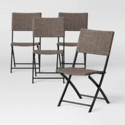 Wicker Outdoor Portable Folding Chair Brown - Room Essentials™ -Room Essentials GUEST 33e63ff7 5d32 4cc9 b439 3e99328cc0ab