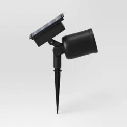 Short Solar LED Outdoor Spot Light Matte Black - Room Essentials™ -Room Essentials GUEST 341264e5 8e6a 4b7f b654 be11796b1bdd