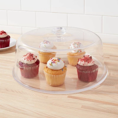 12" Plastic Cake Tray With Lid - Room Essentials™: Round Dessert & Bakery Tray, Dishwasher-Safe, Clear 1 12" Plastic Cake Tray With Lid - Room Essentials™: Round Dessert & Bakery Tray, Dishwasher-Safe, Clear