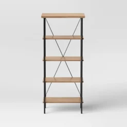 Mixed Material Media Tower Bookcase Natural - Room Essentials™ 7 Mixed Material Media Tower Bookcase Natural - Room Essentials™ -Room Essentials GUEST 3b0663a1 a18a 42b5 9303 c9f833caf509