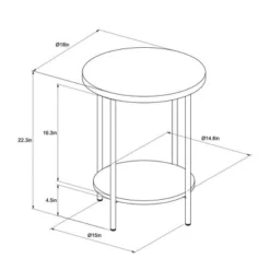 Wood And Metal Round End Table - Room Essentials™ -Room Essentials GUEST 3b0a8f5b 71c3 483e 99d5 ee523c908f0c
