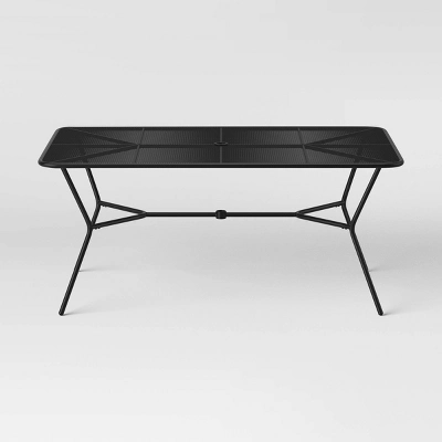 6 Person Metal Mesh Rectangle Patio Dining Table, Outdoor Furniture - Room Essentials™ 2 6 Person Metal Mesh Rectangle Patio Dining Table, Outdoor Furniture - Room Essentials™ - Image 2