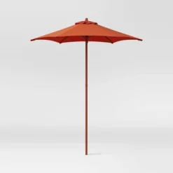 6' Round Outdoor Patio Market Umbrella With Black Pole - Room Essentials™ -Room Essentials GUEST 42718b3d 730a 43c4 922c 0fd791fe6c07