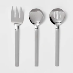 3pc Squared Straight Serving Set - Room Essentials™: Stainless Steel Utensils, Serving Fork & Spoons, Dishwasher-Safe 5 3pc Squared Straight Serving Set - Room Essentials™: Stainless Steel Utensils, Serving Fork & Spoons, Dishwasher-Safe -Room Essentials GUEST 4c446589 699e 4d15 8157 f9ac4b7b1ab6