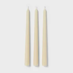 12pk Unscented Taper Candles Cream - Room Essentials™: Paraffin Wax, 10.6" Height, 6hr Burn Time -Room Essentials GUEST 4df8ea2f f14c 4952 a49a 3b4878d31195