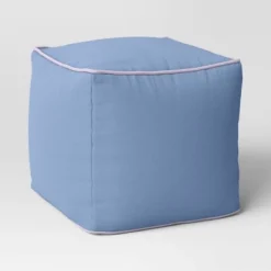 Color Block With Contrast Piping Pouf - Room Essentials™ -Room Essentials GUEST 4f7ad8c6 0ad8 4418 ab36 1a03a7d85c1f