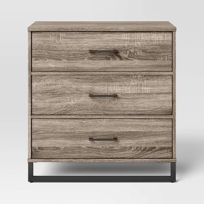 Mixed Material 3 Drawer Dresser - Room Essentials™ 2 Mixed Material 3 Drawer Dresser - Room Essentials™ - Image 2