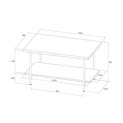 Wood And Metal Coffee Table With Storage Shelf - Room Essentials™ -Room Essentials GUEST 5fcb3f24 37f3 4443 9a14 a5fe1129de6f