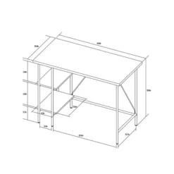 Wood And Metal Desk With Shelves Natural - Room Essentials™ -Room Essentials GUEST 651e9e0b 2410 45f1 b96f 6183f5e0e54b