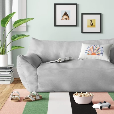Bean Bag Loveseat Gray - Room Essentials™ 1 Bean Bag Loveseat Gray - Room Essentials™