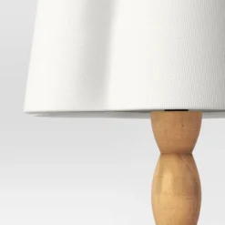 Turned Wood Table Lamp With Scalloped Shade - Room Essentials™ -Room Essentials GUEST 752f21dd 1cfe 419b 86a0 330b3d1432e7