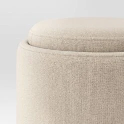 Round Upholstered Storage Ottoman - Room Essentials™ -Room Essentials GUEST 808a56aa cfb5 44f1 8938 cb0bb732c67d