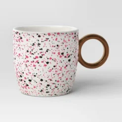13oz Stoneware Spatter Print Mug Ruby Pink - Room Essentials™ -Room Essentials GUEST 876f5cf2 e0e1 4db3 a88e bffee48b6f7b