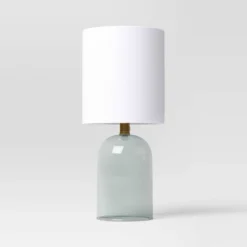 Room Essentials 23 Glass Table Lamp With Open Base - Room Essentials™: ETL Listed, No Assembly, Modern Desk & Bedside Lighting