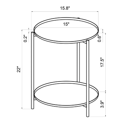 Metal Small Side Table With Shelf Black - Room Essentials™ 4 Metal Small Side Table With Shelf Black - Room Essentials™ - Image 4