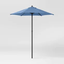 6' Round Outdoor Patio Market Umbrella With Black Pole - Room Essentials™ -Room Essentials GUEST a51bfdaf 8203 4226 ab22 93063af06666