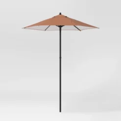 6' Round Outdoor Patio Market Umbrella With Black Pole - Room Essentials™ -Room Essentials GUEST a9f72ed9 92eb 4d5a 9adc 693141444350
