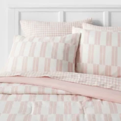 Dash Stripe Printed Microfiber Reversible Comforter & Sheets Set Ivory/Light Pink - Room Essentials™ 13 Dash Stripe Printed Microfiber Reversible Comforter & Sheets Set Ivory/Light Pink - Room Essentials™ -Room Essentials GUEST ac0a9151 59d8 4418 8479 375cfa7c9efe