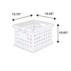 Storage Crate White - Room Essentials™: Portable Stackable Plastic Milk Crate With Built-In Handles, 30.6L Capacity -Room Essentials GUEST ad951f06 0bfb 4a13 b146 41da22f11339