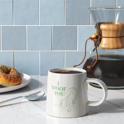16oz Stoneware I Woof You Mug White - Room Essentials™: Coffee Mug, Microwave & Dishwasher Safe, Dorm Room Essential 1 16oz Stoneware I Woof You Mug White - Room Essentials™: Coffee Mug, Microwave & Dishwasher Safe, Dorm Room Essential