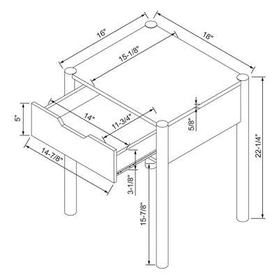 Scandi Nightstand Natural - Room Essentials™ 5 Scandi Nightstand Natural - Room Essentials™ - Image 5