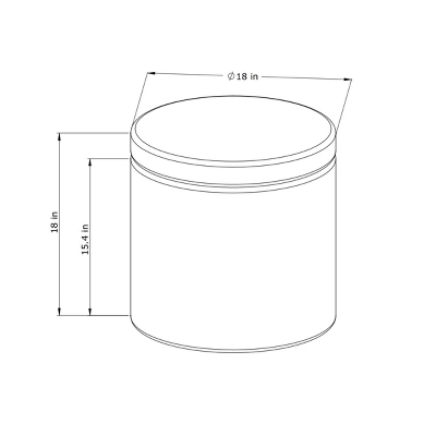 Woven Storage Ottoman Natural- Room Essentials™ 3 Woven Storage Ottoman Natural- Room Essentials™ - Image 3