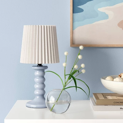 Mini Stick Table Lamp With Pleated Shade - Room Essentials™ 2 Mini Stick Table Lamp With Pleated Shade - Room Essentials™ - Image 2