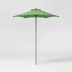 6' Round Outdoor Patio Market Umbrella With Black Pole - Room Essentials™ -Room Essentials GUEST be07d741 0a48 4b13 aebb 38eaaa04c00f