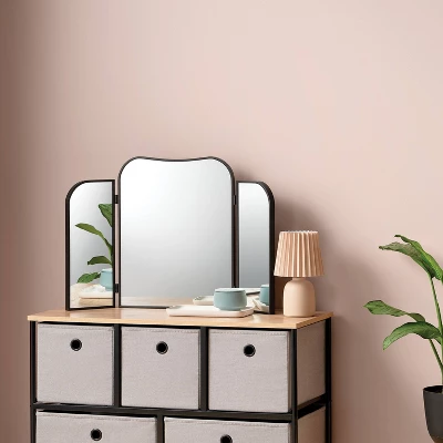 30"x20" Table Top Tri Fold Mirror - Room Essentials™ 1 30"x20" Table Top Tri Fold Mirror - Room Essentials™
