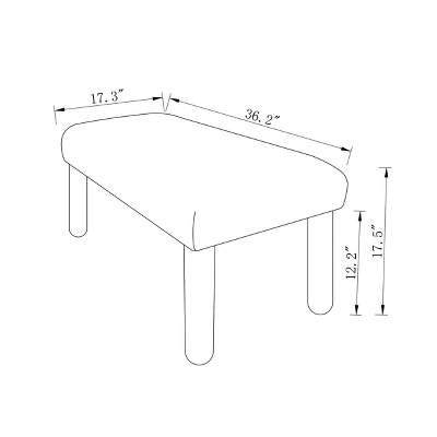 Upholstered Bench Rust Boucle - Room Essentials™ 3 Upholstered Bench Rust Boucle - Room Essentials™ - Image 3