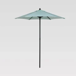 6' Round Outdoor Patio Market Umbrella With Black Pole - Room Essentials™ -Room Essentials GUEST cb1c716e 1996 4d1f 9d0c 954cb1ffd10d