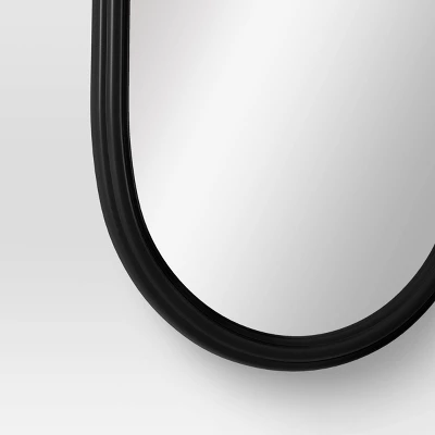 Pill Shaped Over The Door Mirror Black - Room Essentials™ 2 Pill Shaped Over The Door Mirror Black - Room Essentials™ - Image 2