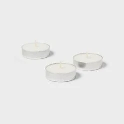 12pk Unscented Tealights White - Room Essentials™: Paraffin Wax, 4hr Burn Time, 1 Wick Tea Lights -Room Essentials GUEST d39b9dc0 3ef5 4097 b902 3cd9c49e2dcf