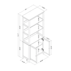 72" Bookcase Traditional With Three Open Shelves And Cabinet Classic White - Room Essentials™ 9 72" Bookcase Traditional With Three Open Shelves And Cabinet Classic White - Room Essentials™ -Room Essentials GUEST d4cce514 e7e8 4dd0 bd17 f0a317710136