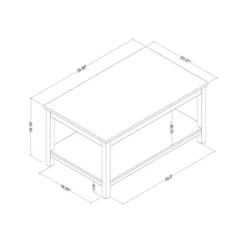Traditional Coffee Table With Storage Shelf Classic White - Room Essentials™ -Room Essentials GUEST d69965b5 2ae6 4c13 95c5 037966634ea4