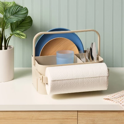 Paper Towel Holder With Caddy - Room Essentials™ 1 Paper Towel Holder With Caddy - Room Essentials™