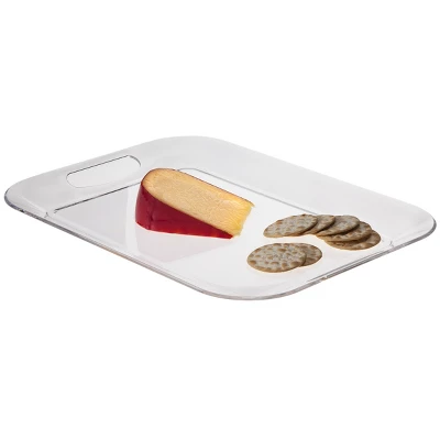 16" X 12" Plastic Serving Tray - Room Essentials™: Clear Rectangle, Dishwasher-Safe, Handles 1 16" X 12" Plastic Serving Tray - Room Essentials™: Clear Rectangle, Dishwasher-Safe, Handles