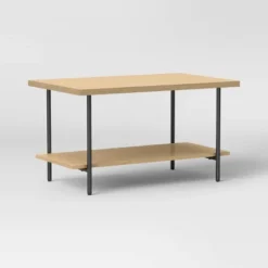 Wood And Metal Coffee Table With Storage Shelf - Room Essentials™ -Room Essentials GUEST f476ccdf 7cc3 47c3 a81f 0b61bb078ead