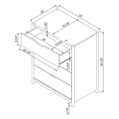 Scandi 4 Drawer Dresser Natural - Room Essentials™ 7 Scandi 4 Drawer Dresser Natural - Room Essentials™ - Image 7