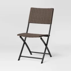 Wicker Outdoor Portable Folding Chair Brown - Room Essentials™ -Room Essentials GUEST ffb991d6 f0dd 469a a9d0 c481c52f8382